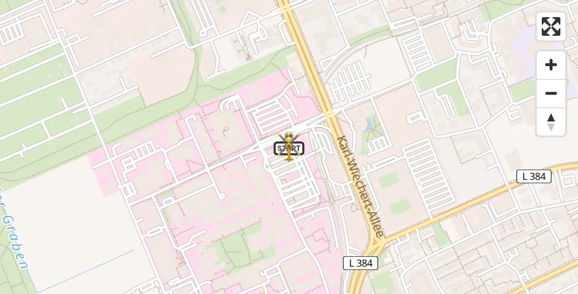 Flugroute Rettungshubschrauber Hannover Luftrettung Hubschrauberlandeplatz (Christoph 4) - Hannover Luftrettung Hubschrauberlandeplatz (Christoph 4), 03 April 2026, 13:44