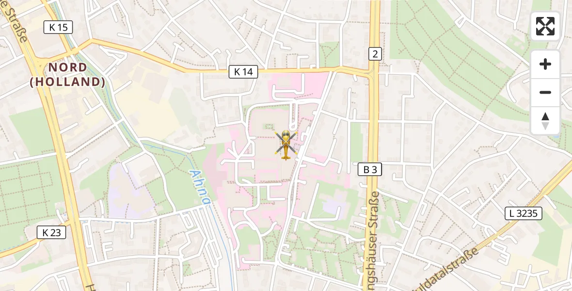 Flugroute Rettungshubschrauber Kassel - Kassel, 03 April 2026, 13:48