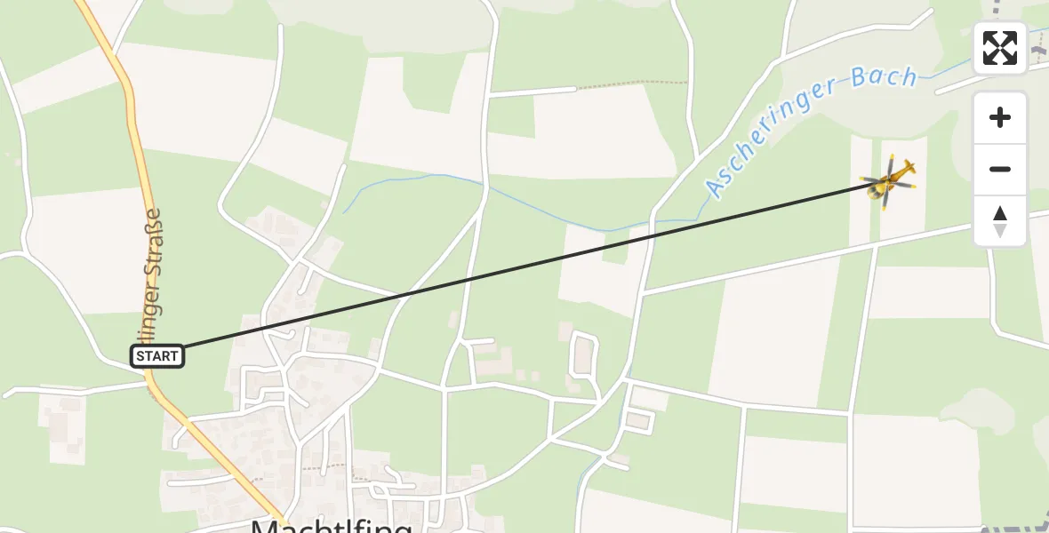 Flugroute Rettungshubschrauber Andechs - Andechs, 03 April 2026, 14:06