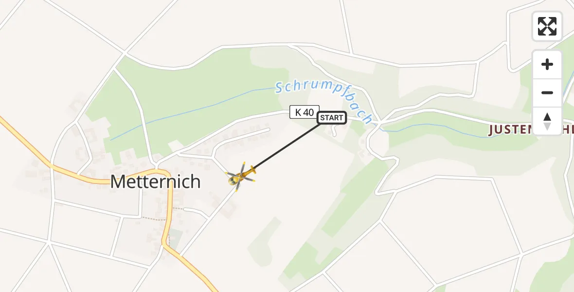 Flugroute Rettungshubschrauber Münstermaifeld - Münstermaifeld, 03 April 2026, 15:12