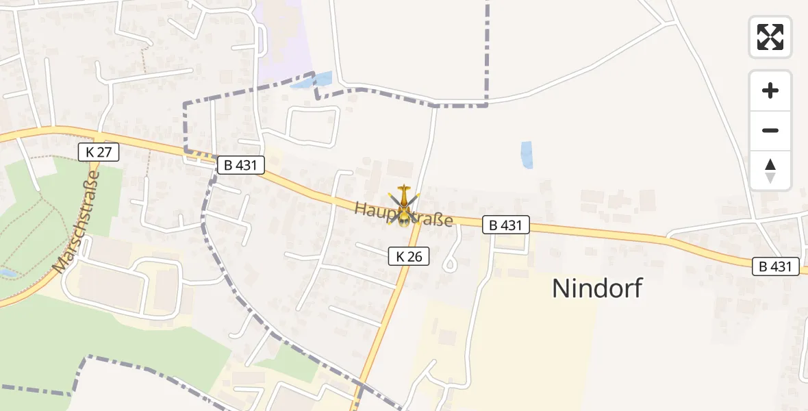 Flugroute Rettungshubschrauber Meldorf - Meldorf, 03 April 2026, 16:03