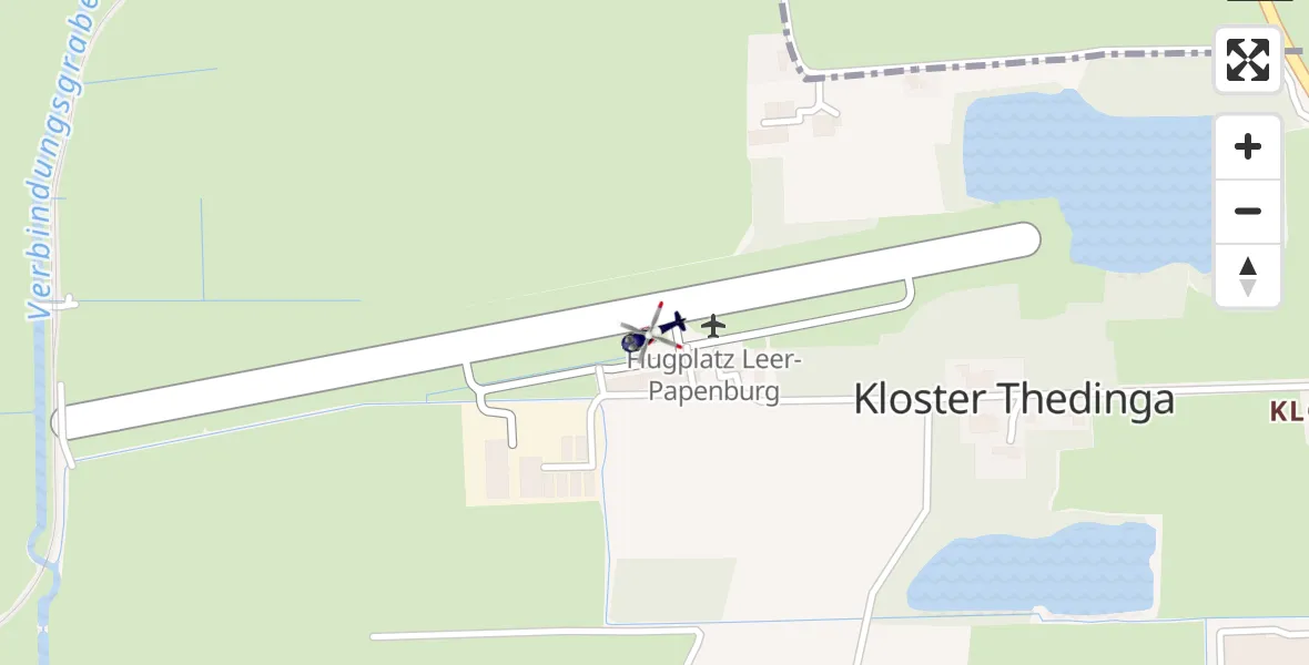Flugroute Polizeihubschrauber Flugplatz Leer-Papenburg - Flugplatz Leer-Papenburg, 03 April 2026, 16:39