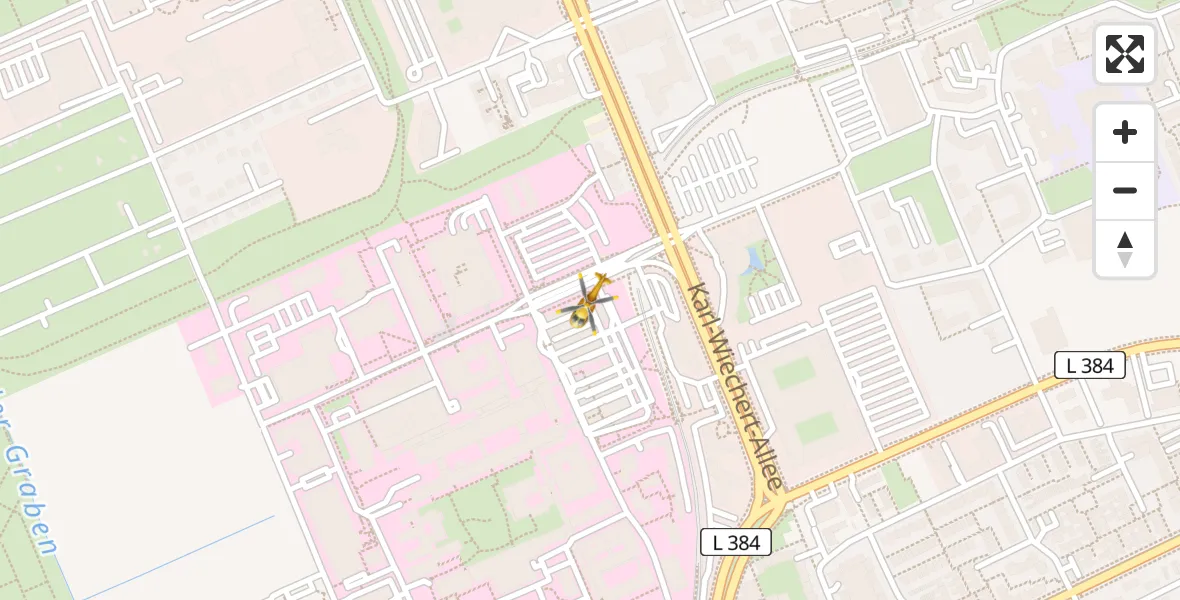 Flugroute Rettungshubschrauber Hannover Luftrettung Hubschrauberlandeplatz (Christoph 4) - Hannover Luftrettung Hubschrauberlandeplatz (Christoph 4), 03 April 2026, 16:54