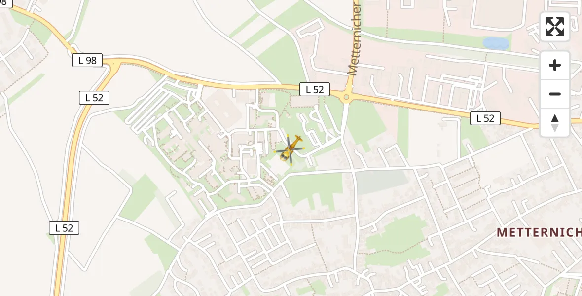 Routekaart van de vlucht: Rettungshubschrauber nach Koblenz, Rübenacher Straße