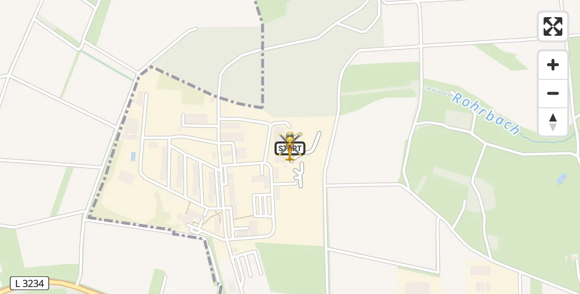 Routekaart van de vlucht: Rettungshubschrauber nach Fuldatal Bundespolizei Hubschrauberlandeplatz