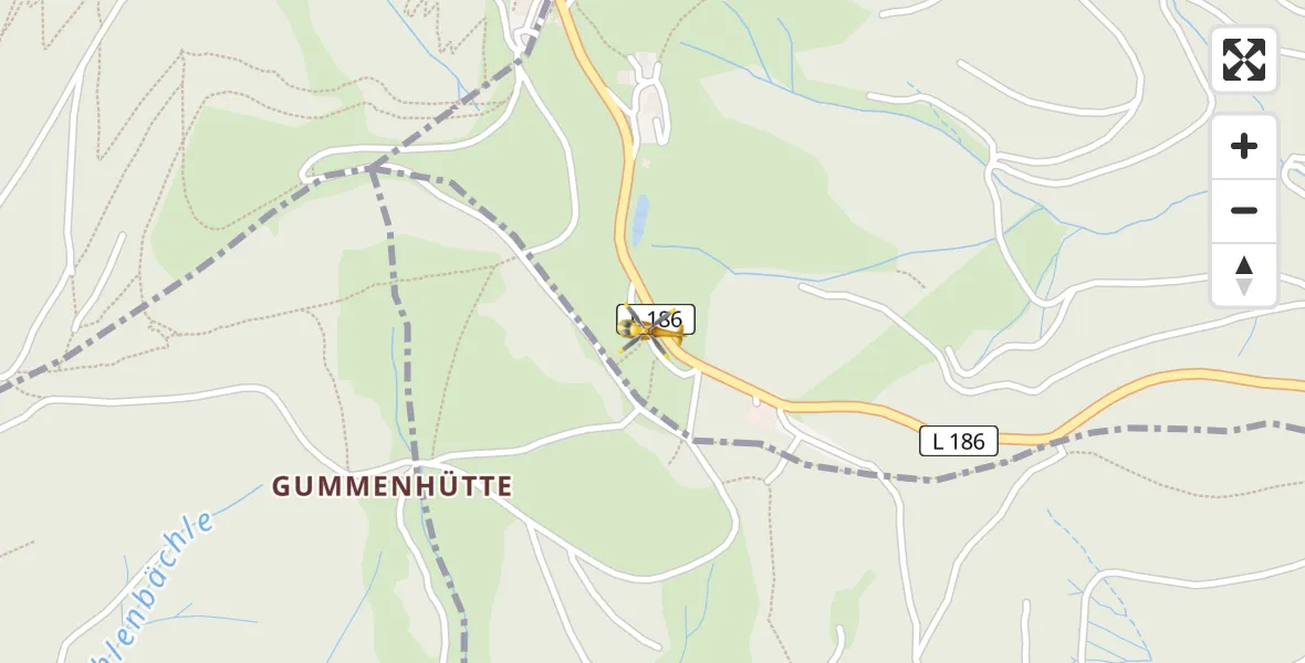 Flugroute Rettungshubschrauber Simonswald - Simonswald, 03 April 2026, 18:19