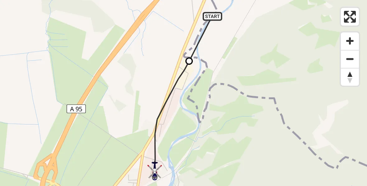 Routekaart van de vlucht: Polizeihubschrauber nach Eschenlohe, In der Enz