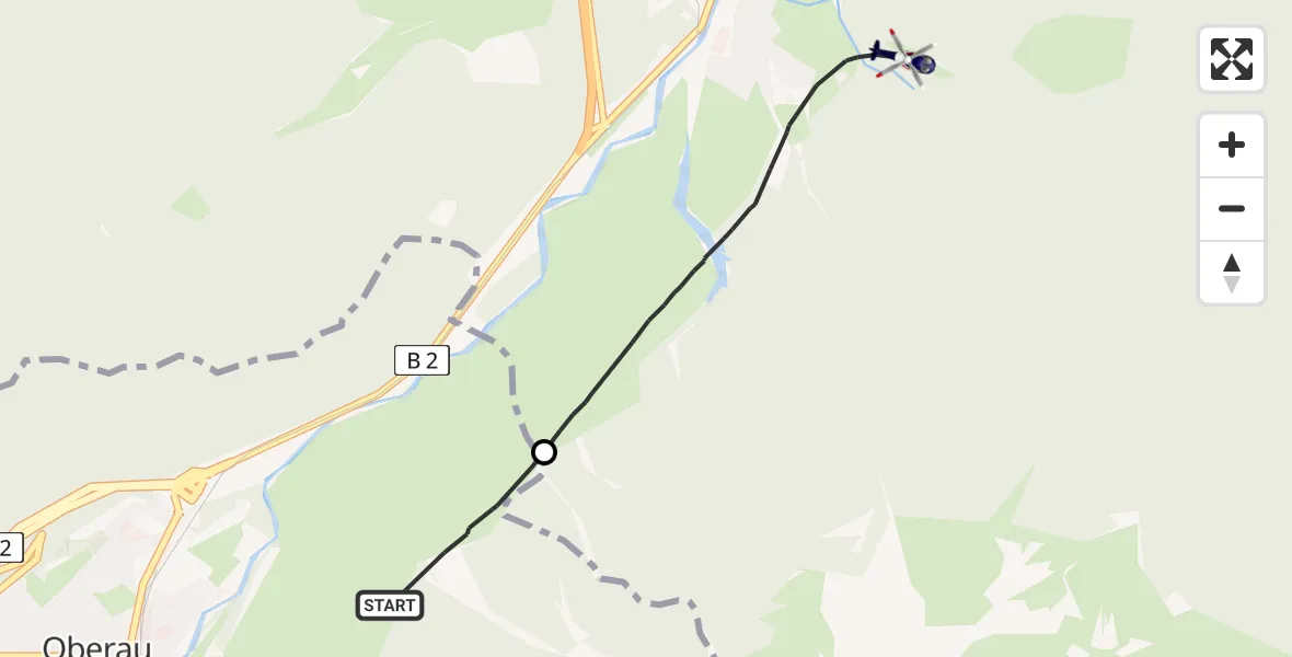 Routekaart van de vlucht: Polizeihubschrauber nach Eschenlohe, Walchensee Straße