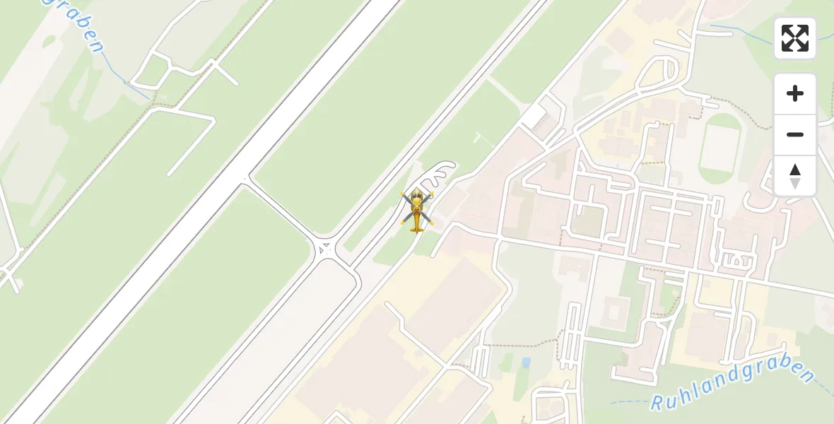 Routekaart van de vlucht: Rettungshubschrauber nach Dresden Bundespolizei Hubschrauberlandeplatz