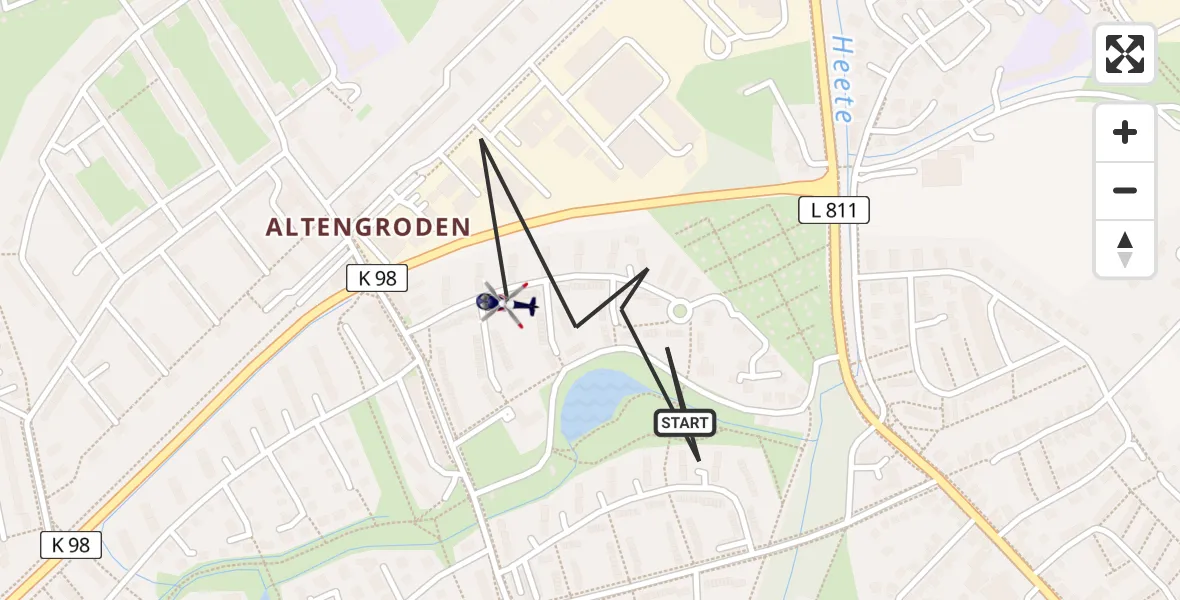 Flugroute Polizeihubschrauber Wilhelmshaven - Wilhelmshaven, 04 April 2026, 06:45