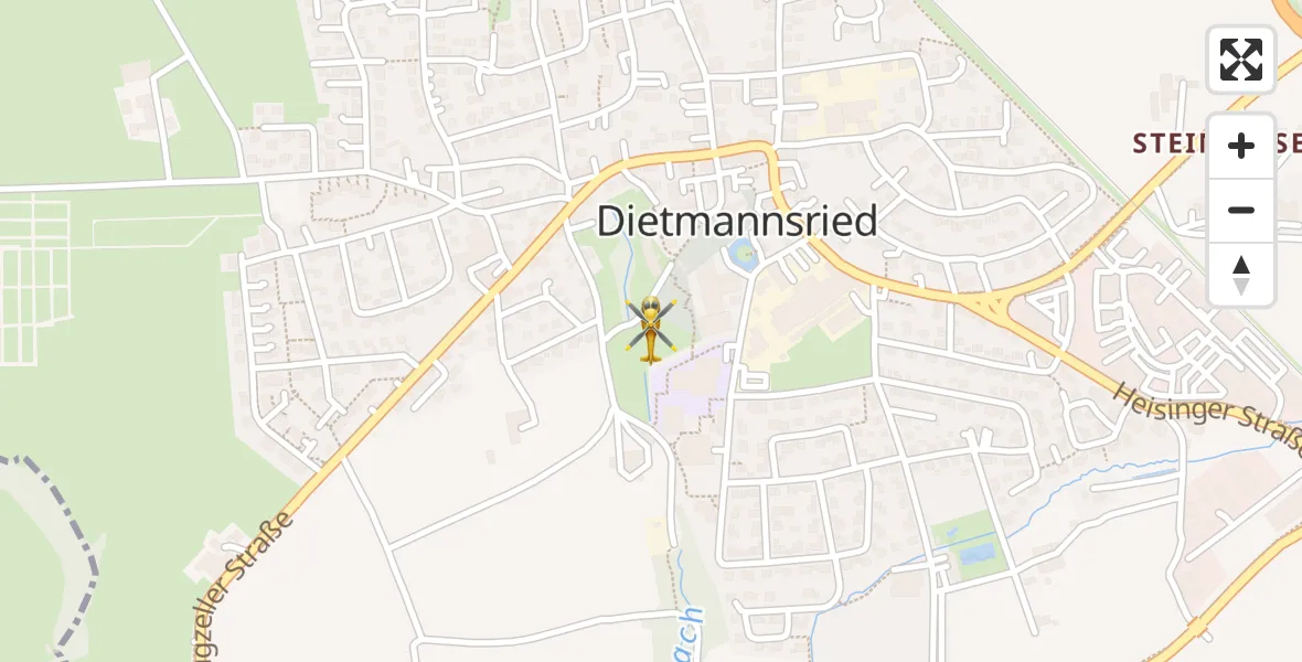 Flugroute Rettungshubschrauber Dietmannsried - Dietmannsried, 04 April 2026, 07:05