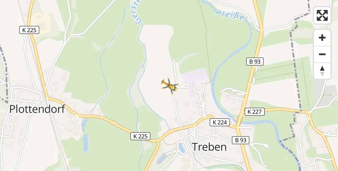 Flugroute Rettungshubschrauber Treben - Treben, 04 April 2026, 08:44