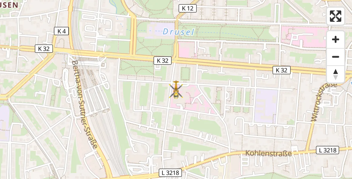 Flugroute Rettungshubschrauber Kassel - Kassel, 04 April 2026, 09:14