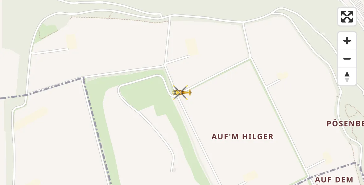 Flugroute Rettungshubschrauber Grevenbroich - Grevenbroich, 04 April 2026, 09:41