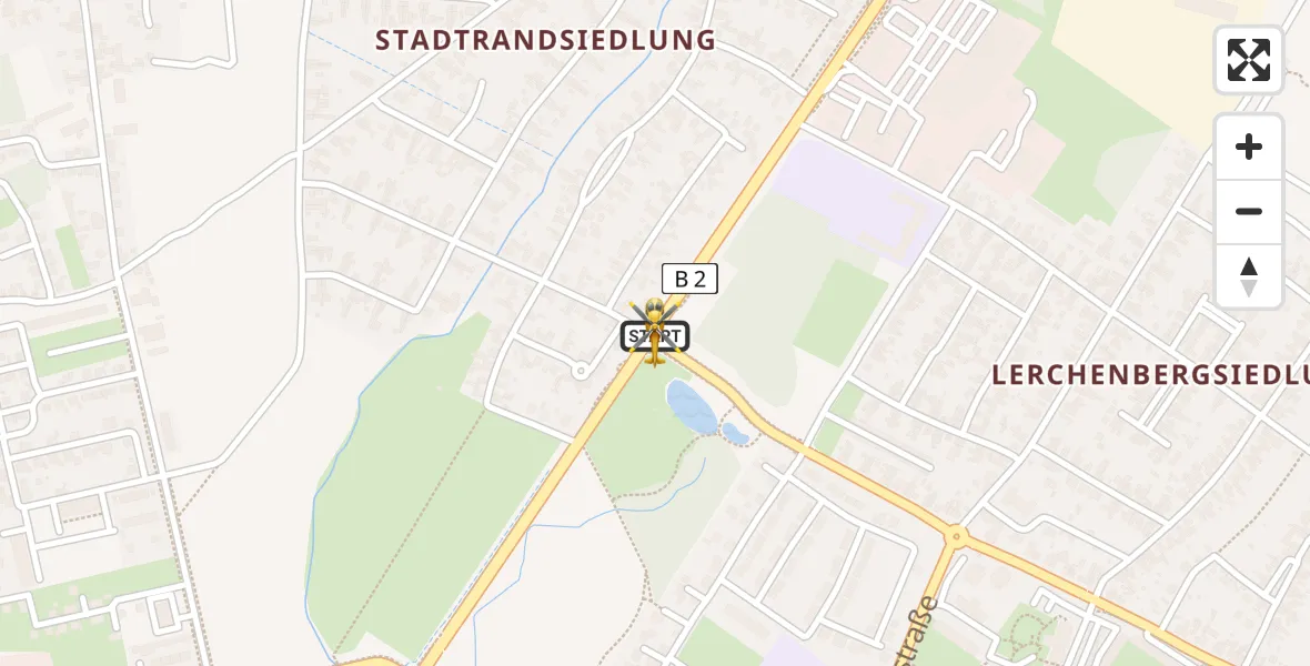 Flugroute Rettungshubschrauber Wittenberg - Wittenberg, 04 April 2026, 10:51