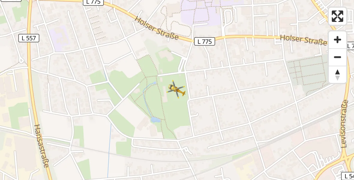 Flugroute Ambulanzhubschrauber Bünde - Bünde, 04 April 2026, 12:01