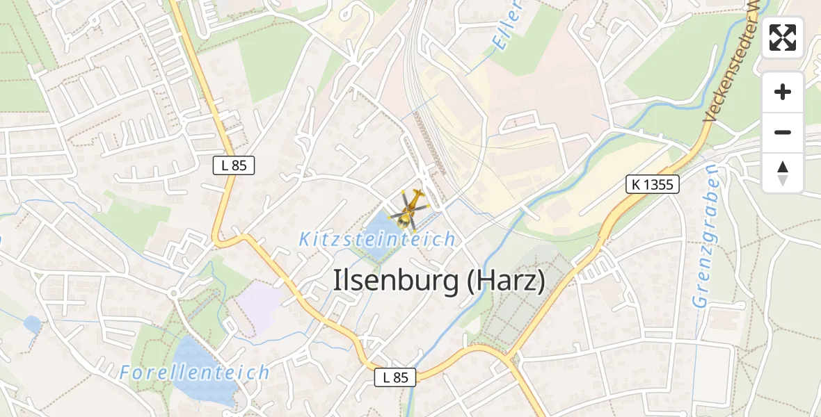 Flugroute Rettungshubschrauber Ilsenburg (Harz) - Ilsenburg (Harz), 04 April 2026, 12:18