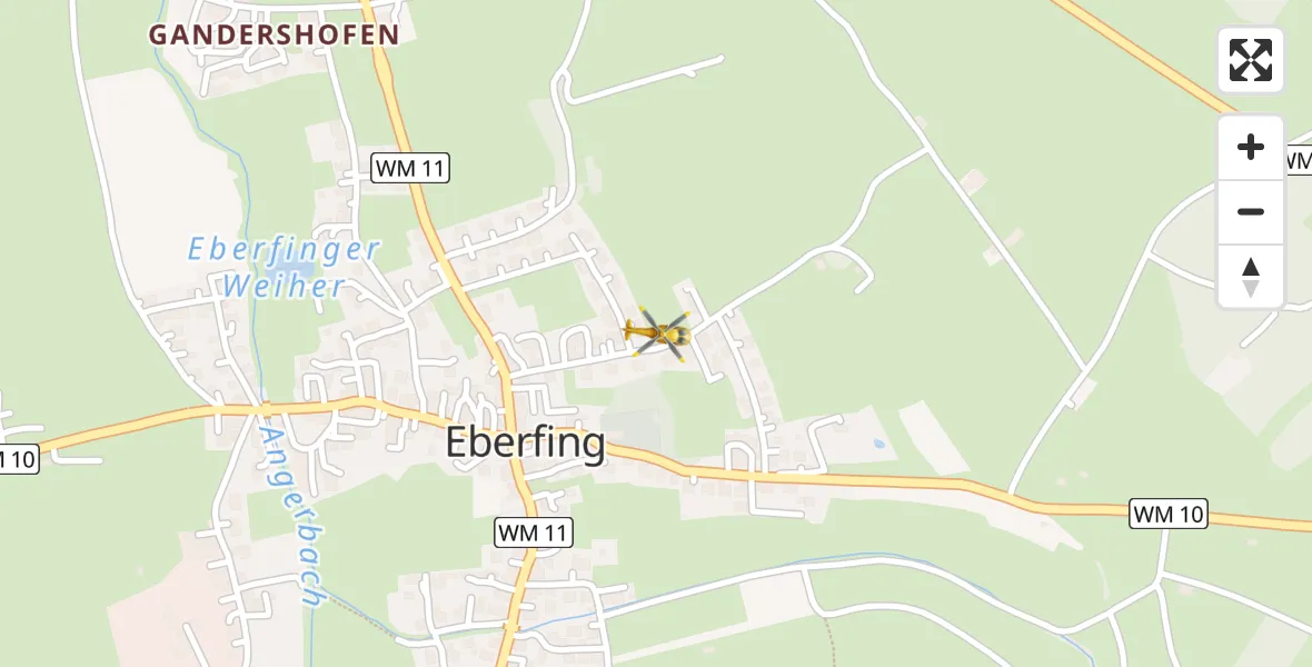 Flugroute Rettungshubschrauber Eberfing - Eberfing, 04 April 2026, 12:54
