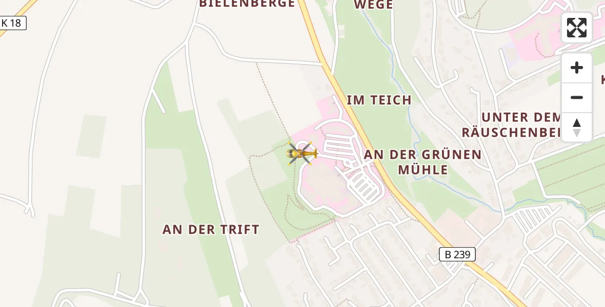 Flugroute Rettungshubschrauber Höxter - Höxter, 04 April 2026, 13:02