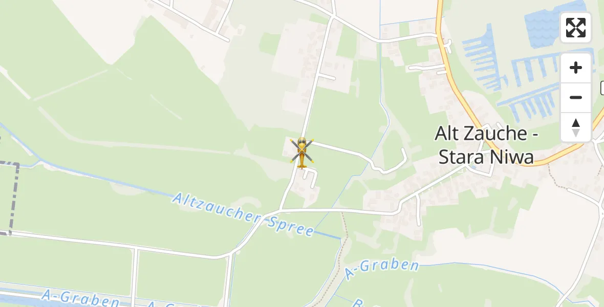 Flugroute Rettungshubschrauber Alt Zauche-Wußwerk - Alt Zauche-Wußwerk, 04 April 2026, 13:17