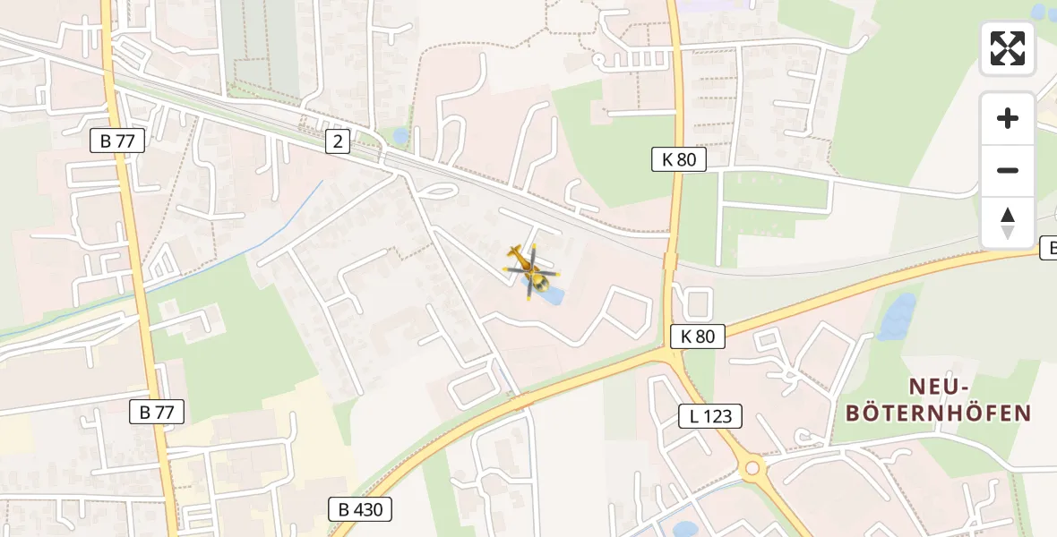 Flugroute Rettungshubschrauber Hohenwestedt - Hohenwestedt, 04 April 2026, 14:03