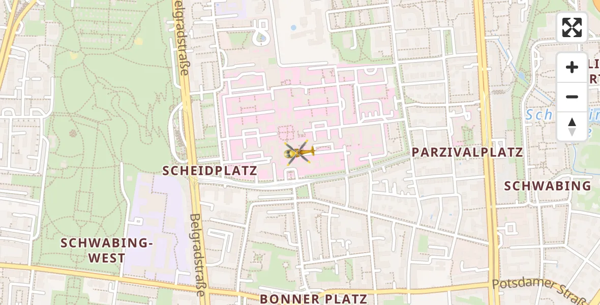 Flugroute Rettungshubschrauber München - München, 04 April 2026, 14:08
