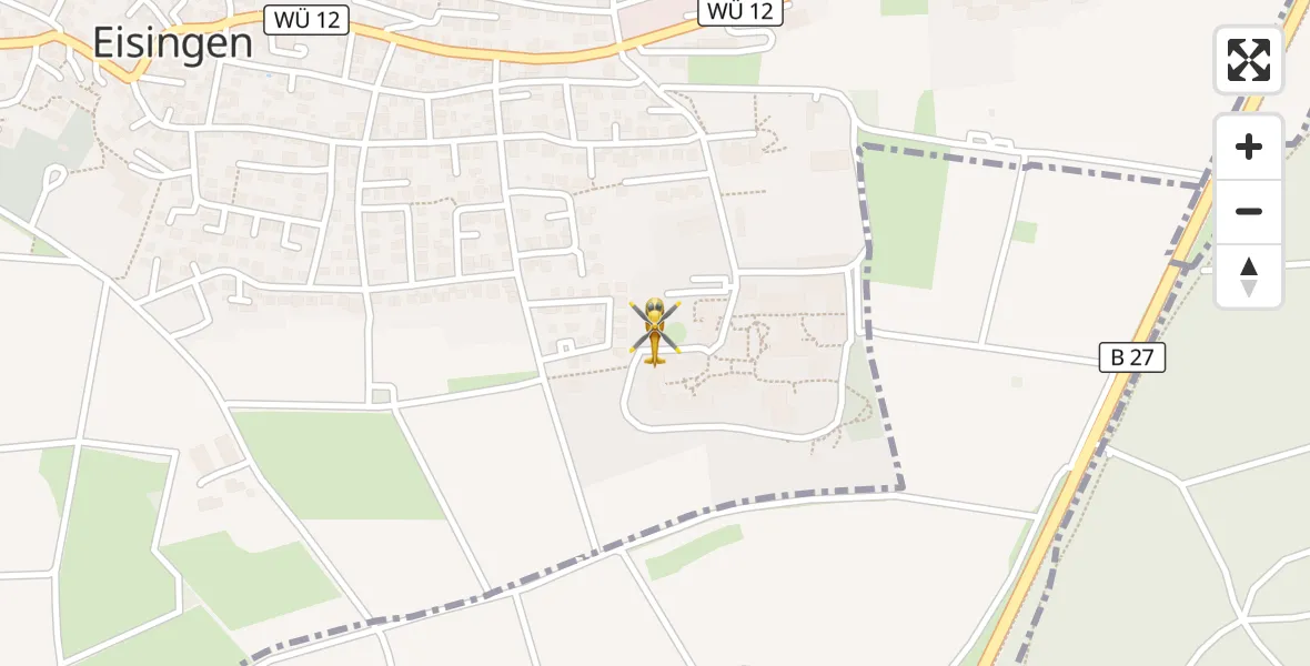 Flugroute Rettungshubschrauber Eisingen - Eisingen, 04 April 2026, 14:56