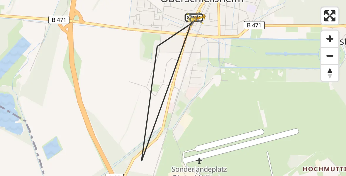Flugroute Rettungshubschrauber Oberschleißheim - Oberschleißheim, 04 April 2026, 15:23
