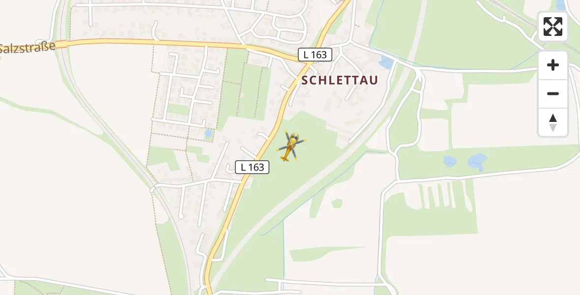 Flugroute Ambulanzhubschrauber Teutschenthal - Teutschenthal, 04 April 2026, 16:02