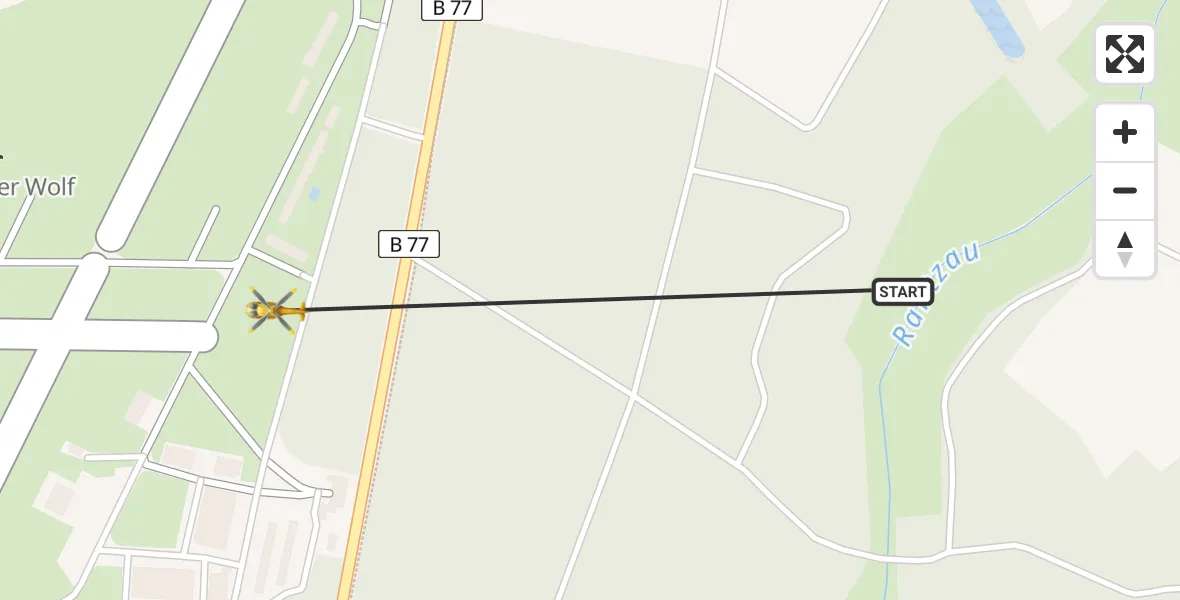 Flugroute Rettungshubschrauber Hohenlockstedt - Itzehoe Hungriger Wolf Flugplatz, 04 April 2026, 16:32