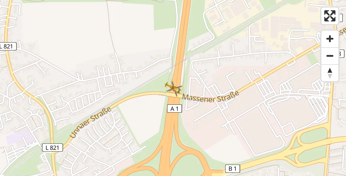 Flugroute Rettungshubschrauber Unna - Unna, 04 April 2026, 17:46