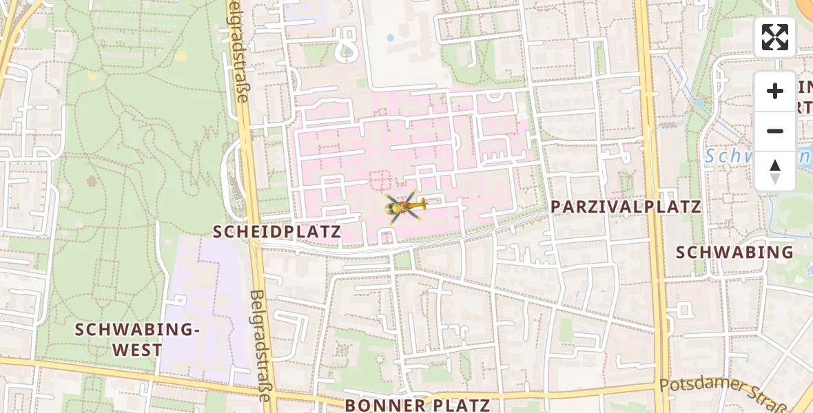 Flugroute Rettungshubschrauber München - München, 04 April 2026, 18:09