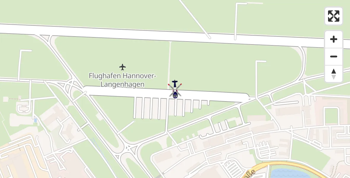 Flugroute Polizeihubschrauber Flughafen Hannover - Flughafen Hannover, 04 April 2026, 18:19