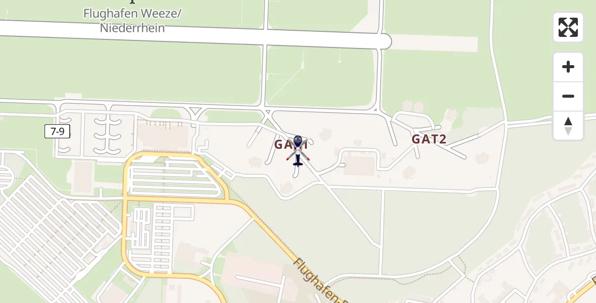 Flugroute Polizeihubschrauber Weeze Flughafen - Weeze Flughafen, 04 April 2026, 18:24