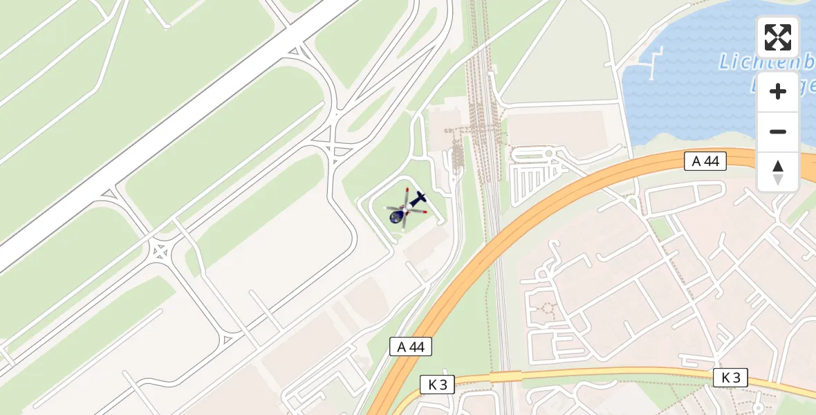 Flugroute Polizeihubschrauber Düsseldorf Flughafen - Düsseldorf Flughafen, 04 April 2026, 19:55