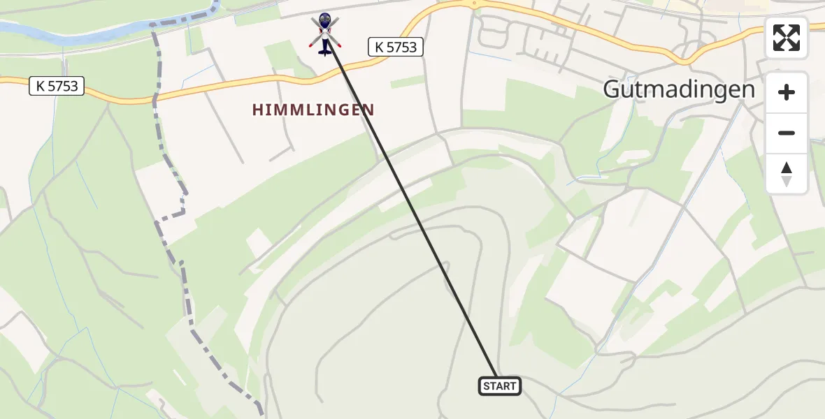 Flugroute Polizeihubschrauber Geisingen - Geisingen, 04 April 2026, 20:24