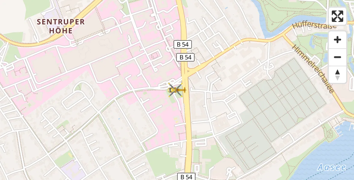 Flugroute Ambulanzhubschrauber Münster - Münster, 04 April 2026, 22:38