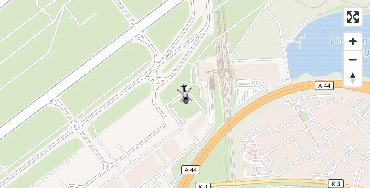Flugroute Polizeihubschrauber Düsseldorf Flughafen - Düsseldorf Flughafen, 05 April 2026, 03:54