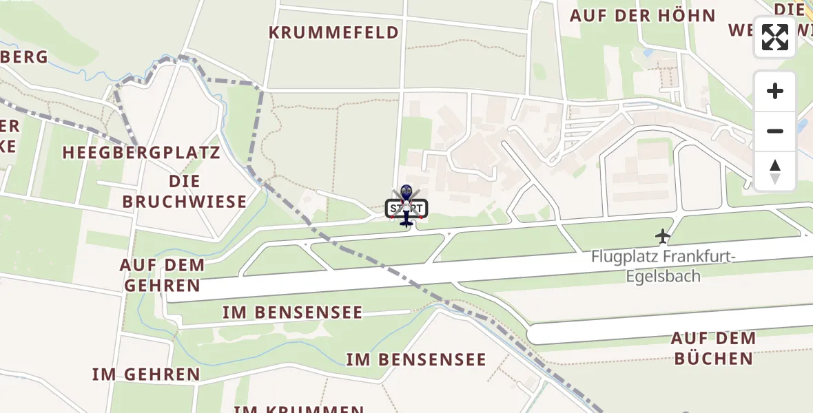 Flugroute Polizeihubschrauber Flughafen Frankfurt-Egelsbach - Flughafen Frankfurt-Egelsbach, 05 April 2026, 03:59