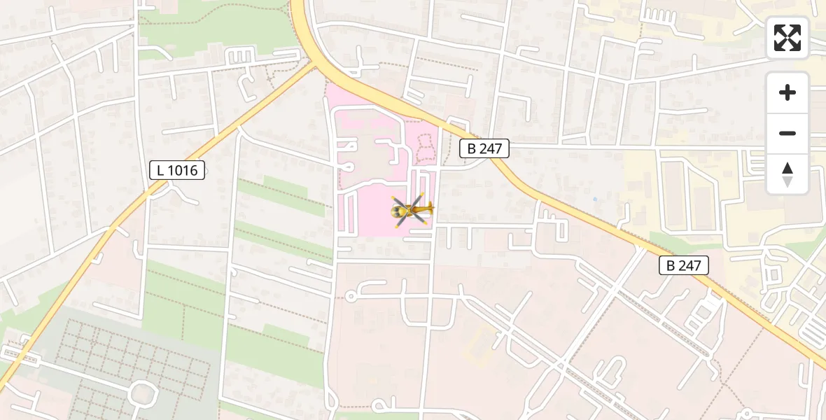 Flugroute Rettungshubschrauber Hufeland Hospital - Hufeland Hospital, 05 April 2026, 06:07
