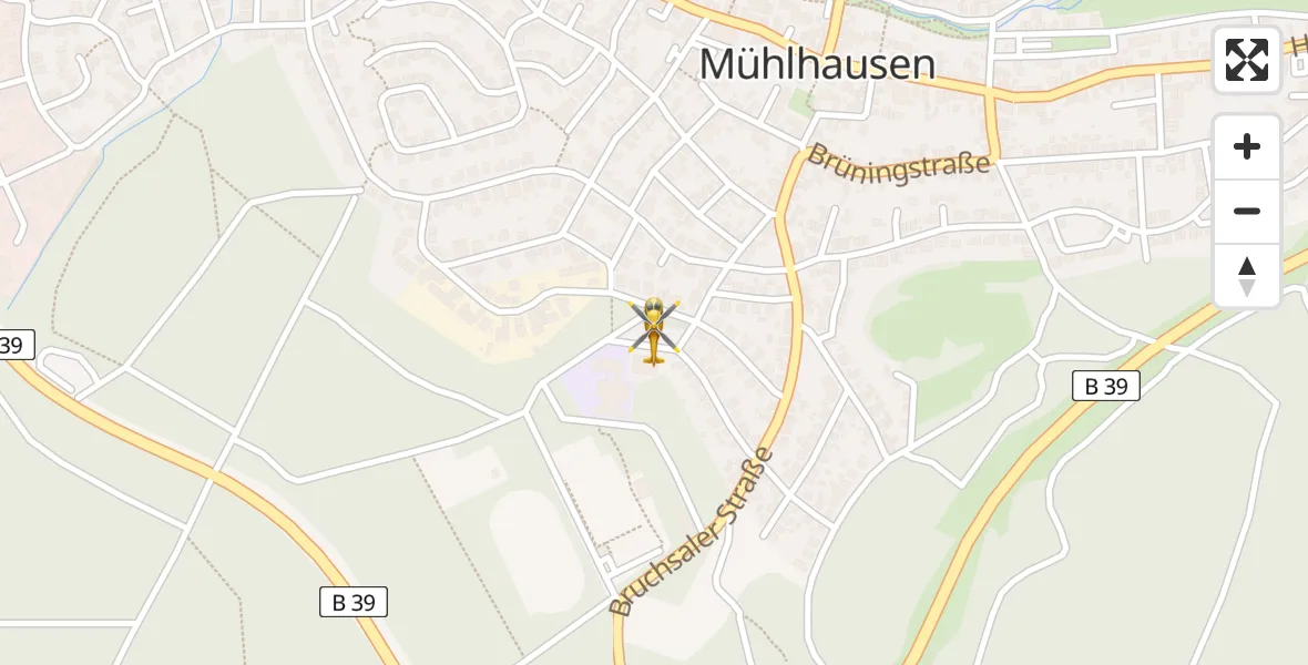Flugroute Rettungshubschrauber Mühlhausen - Mühlhausen, 05 April 2026, 06:13