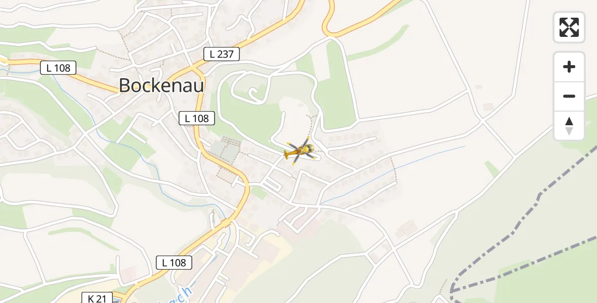 Flugroute Rettungshubschrauber Bockenau - Bockenau, 05 April 2026, 07:58