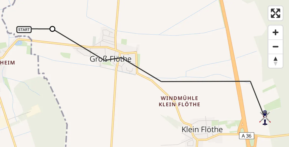 Flugroute Polizeihubschrauber Salzgitter - Flöthe, 05 April 2026, 11:29