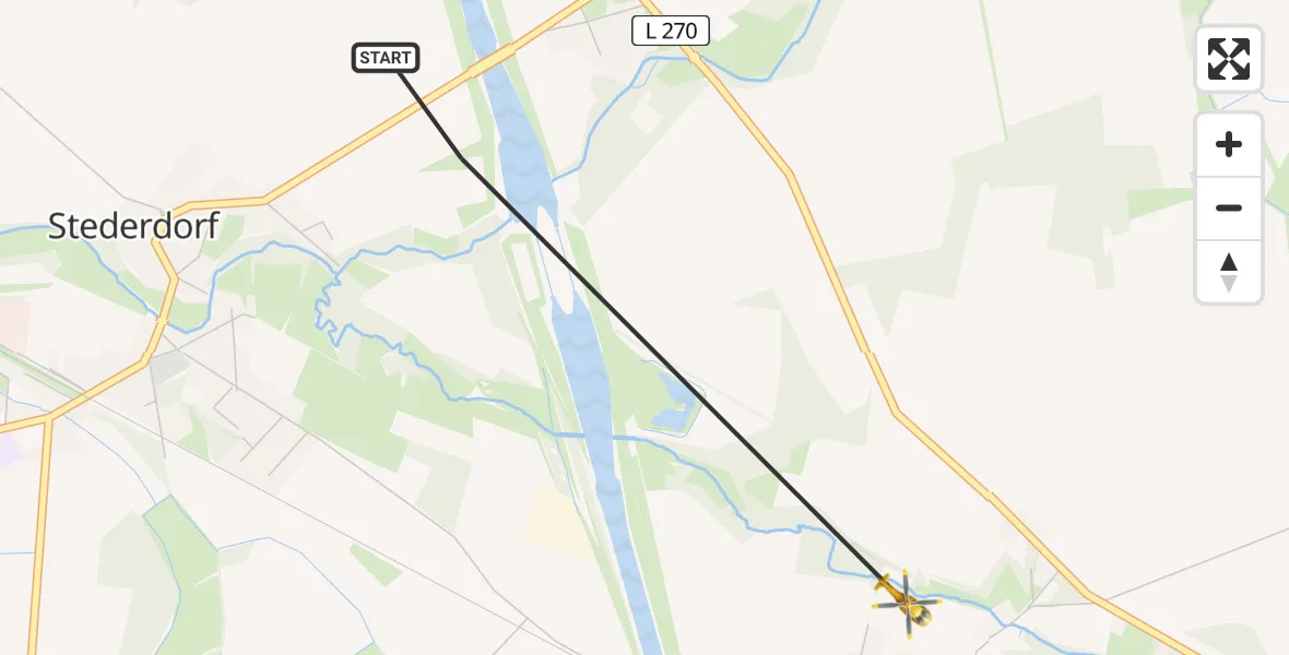 Flugroute Rettungshubschrauber Wrestedt - Wrestedt, 05 April 2026, 11:57