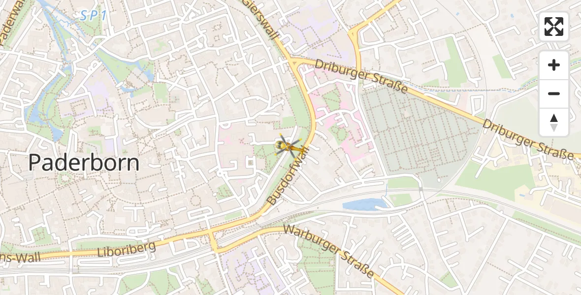 Flugroute Rettungshubschrauber Paderborn - Paderborn, 05 April 2026, 12:05