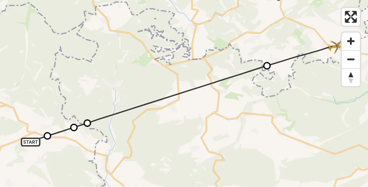 Flugroute Rettungshubschrauber Nordhausen - Harzgerode, 05 April 2026, 13:56