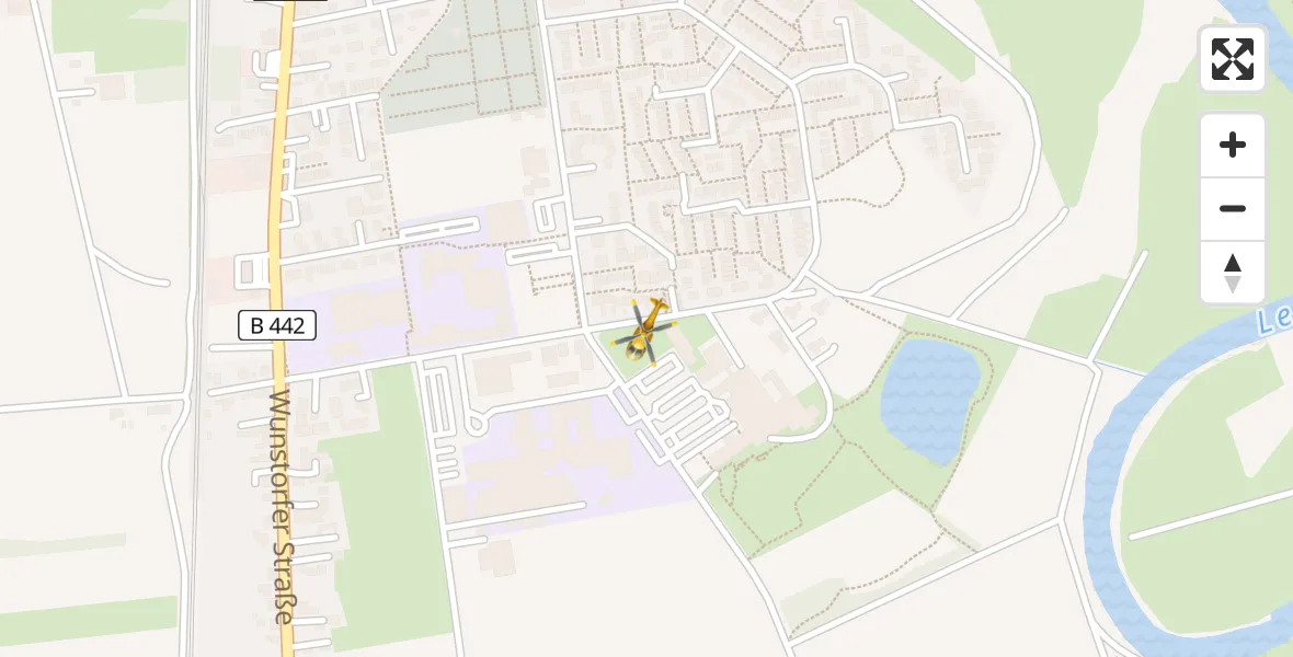 Flugroute Rettungshubschrauber Neustadt am Rübenberge - Neustadt am Rübenberge, 05 April 2026, 13:56