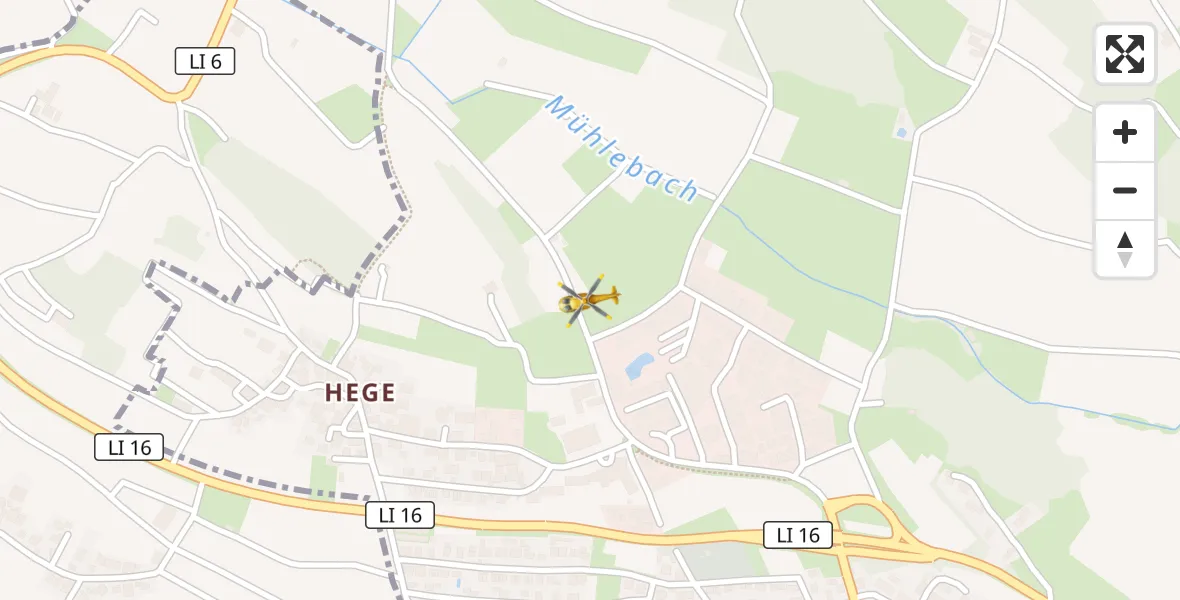 Flugroute Rettungshubschrauber Wasserburg (Bodensee) - Wasserburg (Bodensee), 05 April 2026, 13:58
