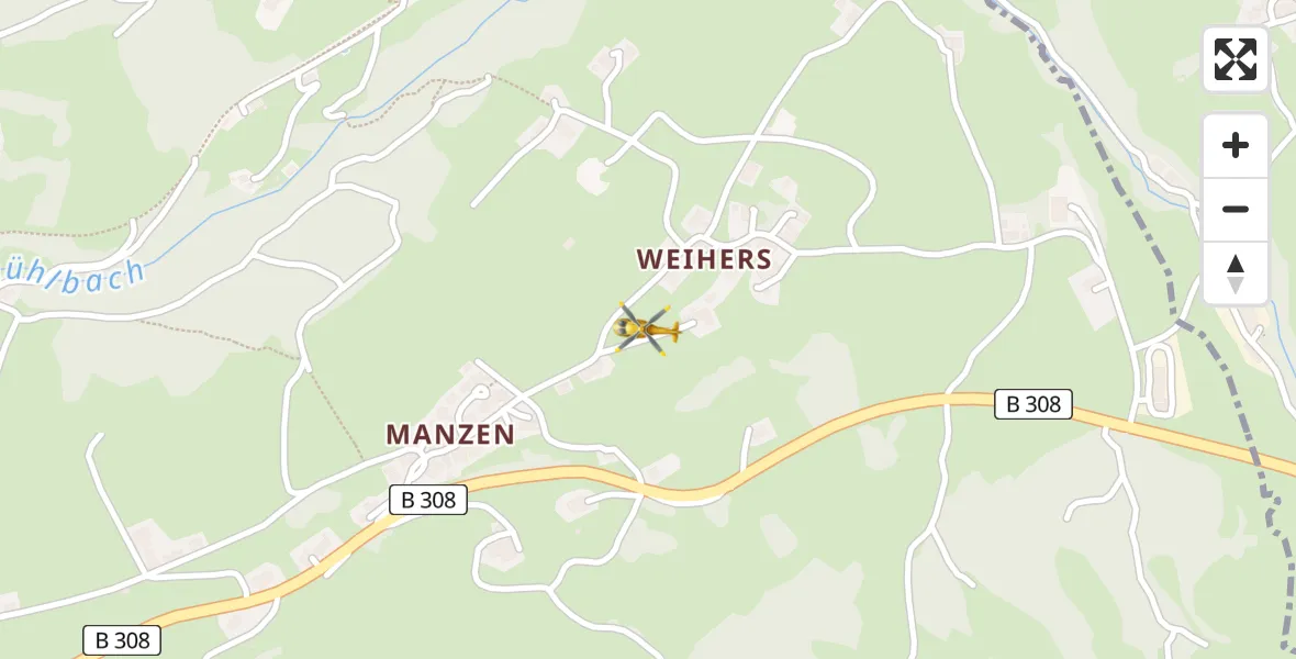 Flugroute Rettungshubschrauber Lindenberg i.Allgäu - Lindenberg i.Allgäu, 05 April 2026, 14:29