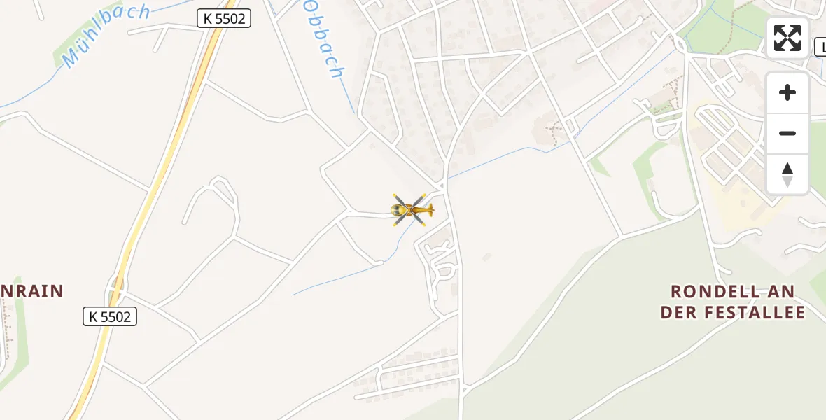 Flugroute Rettungshubschrauber Vöhringen - Vöhringen, 05 April 2026, 15:46